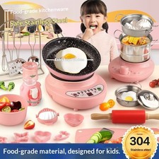 Kids Mini Kitchen Toy Set - Pretend Play Cooking with Utensils for Toddlers