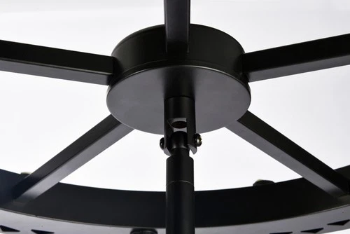 Elegant Lighting 6200G36L3 Serephina 46 Light 36"W Crystal - Gold - Picture 8 of 12