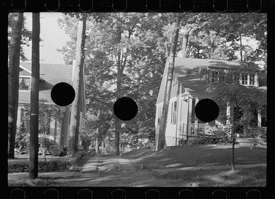 Photo:1930s Suburban Houses Tree Lined Street Residential Neighborhood