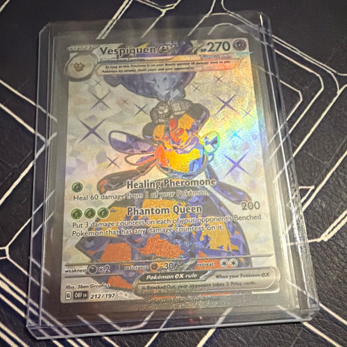 Pokemon TCG Vespiquen ex 212/197 Obsidian Flames Ultra Rare Full Art Holo EN