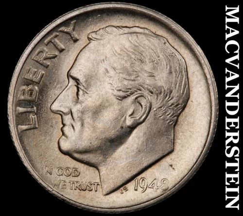 1948-S Roosevelt Dime- Silver- Choice Gem Brilliant Uncirculated Luster #J1893
