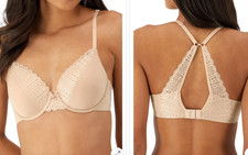 NEW Maidenform Comfort Devotion Lace Trim Full Coverage Bra 9404 BLUSH 34DD