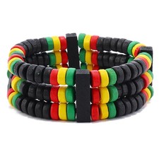 Black History Month Bracelets Set Juneteenth Bracelets African Wooden Beads Stre