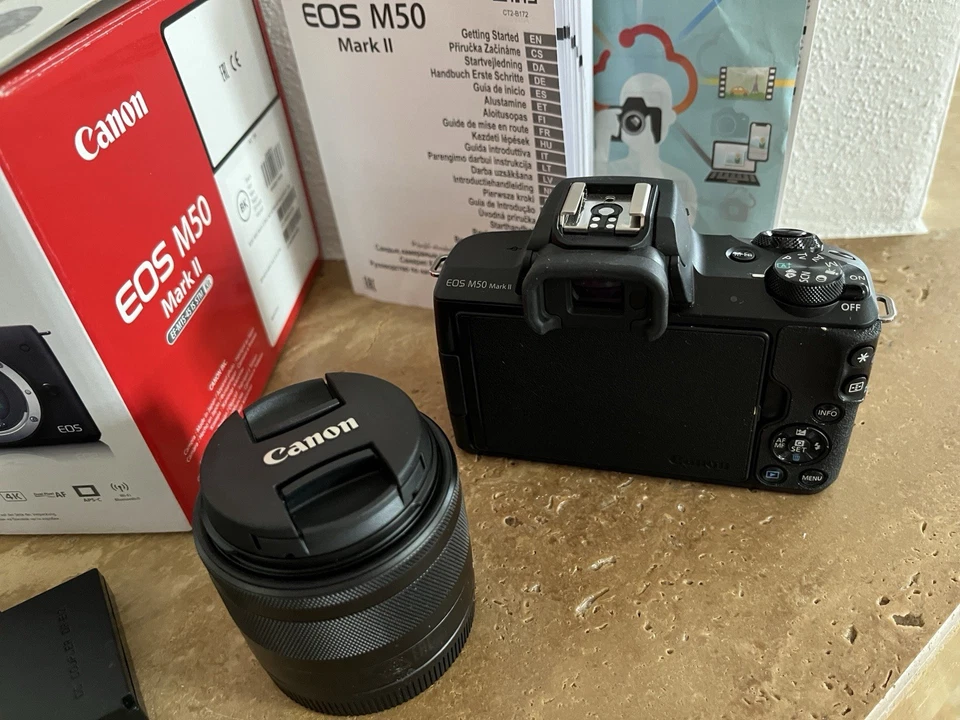 Canon EOS M50 Mark II Digitalkamera schwarz Zoom Objektiv EF-M 15-45mm /wie neu - Bild 4 von 4