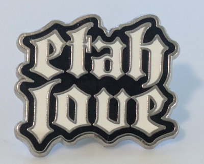Etah Love Goth Punk Style Lettering Heavy Metal Lapel Pin