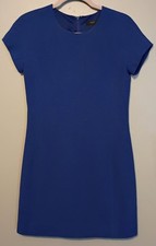 EUC J.Crew Italian Wool Crepe Lined Sheath Dress - Blue - Size 0