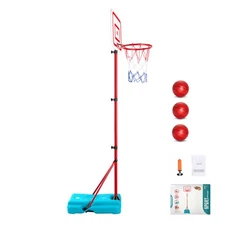 Uimoso Kids Basketball Hoop Height Adjustable Portable Basketball Court for Kid