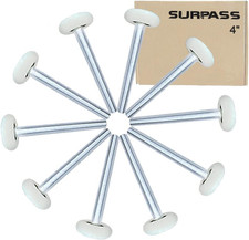 10 Pack 2'' Ultra-Quiet Nylon Garage Door Rollers 4  Stem, 6200-2RS Double Seal