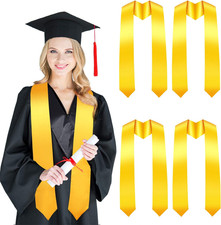 5 Pieces 72 Inch Graduation Stole Sublimation Plain Honor Stole Blank Unisex Adu