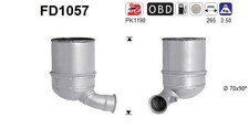 DPF Rußpartikelfilter Dieselpartikelfilter AS FD1057 Cordierit für PEUGEOT 206 1