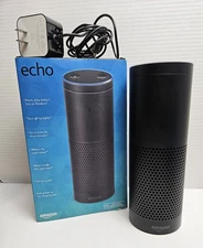 Amazon Echo 1st Generation SK705DI Bluetooth Alexa-Enabled Smart Speaker & Power