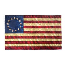 FRF Tea Stained 13 Stars American flag Betsy Ross Flags 3x5 Vintage USA 1776 ...