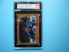 2002/03 TOPPS HERITAGE CHROME PARALLEL HOCKEY CARD #17 PETER FORSBERG KSA 9.5