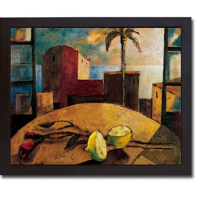 Black Floater-Framed La Mesa by Didier Lourenco Canvas Giclee Art (20 x 26 in)