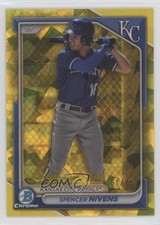 2024 Bowman Sapphire Edition Chrome Prospects Yellow /75 Spencer Nivens 1f5h