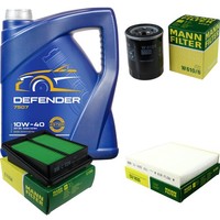 Inspektionspaket 5L Mannol Defender 10W-40 FüR Honda Jazz II 1.3 Idsi 1.2I-Dsi