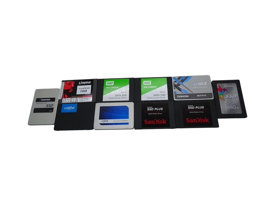 💻 Konvolut 10 diverse 240GB SSD Festplatten für Bastler Laptop Ersatz 💻