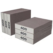 6 Pack 400 Grit Hand Sanding Block, Washable and Reusable Sanding Sponge Grea...