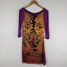 Roberto Cavalli Vintage Y2K Mesh Dragon Print Mini Dress Rare Hard to Find 8