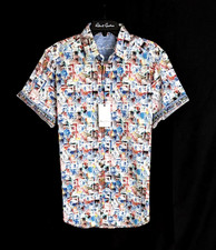 Robert Graham HARBIN Large Classic Fit Short Sleeve Shirt NWT 188 FREE SHIP 