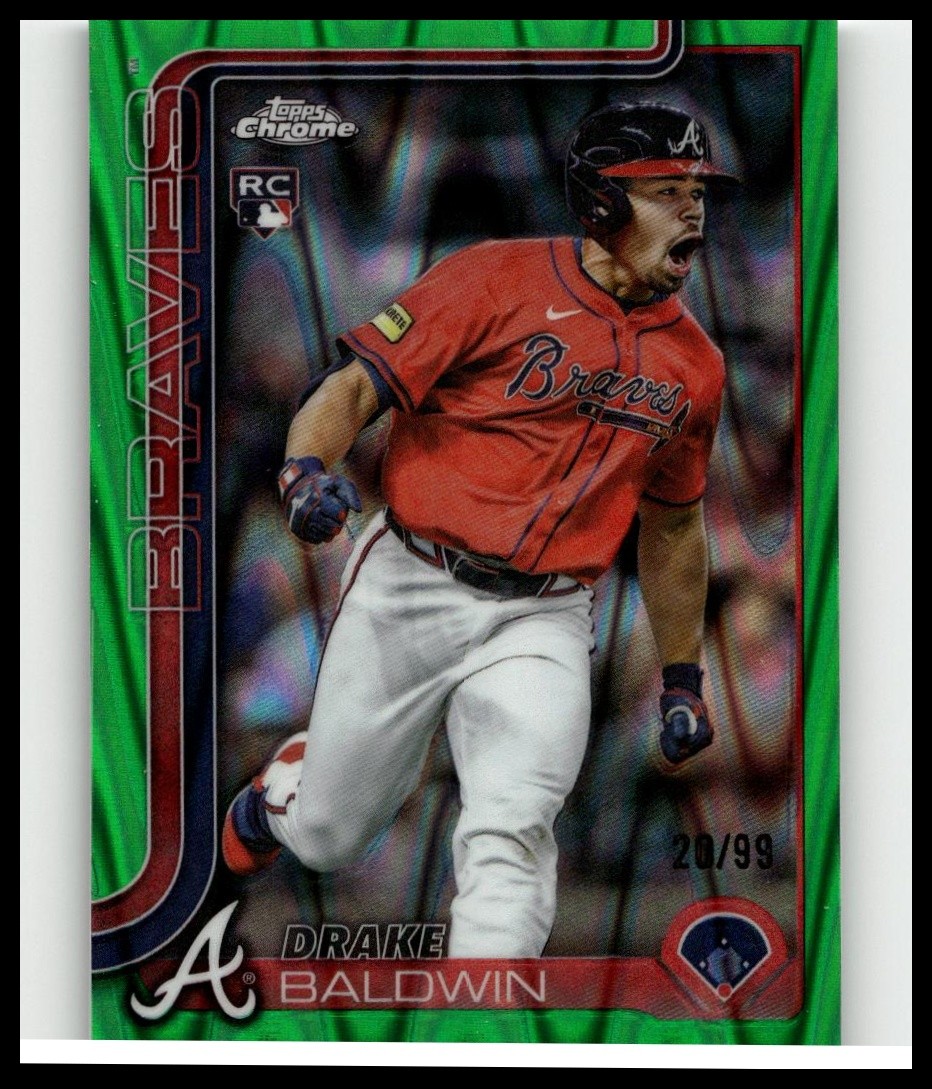 2025 Topps Chrome Update Green Raywave Refractor /99 Drake Baldwin #USC96 RC