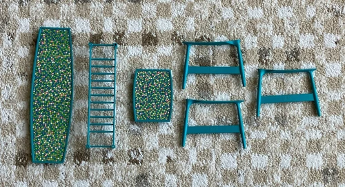 Vintage Barbie Skipper Blue Furniture Parts from Go-Together Living Room #4012