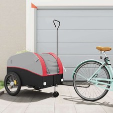 Bike Trailer Black and Red 99.2 lb Iron