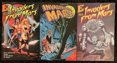 Invaders From Mars Vol. 2 #1-3 - COMPLETE SET - Eternity Comics 1991 Robot Farts