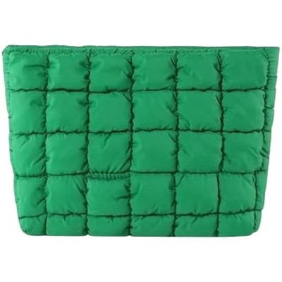 Puffy Quilted Soft Clutch   Large-Capacity Pouch with Inner Pocket (Multi-Color)