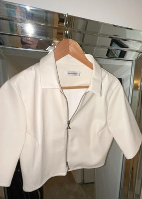 ''Manière de Voir'' is a French Made Vegan Leather Crop Jacket