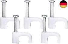 JBSTK 100 Stück Kabelschelle 6mm eckig - weiß - 100stk.Kabelklemmen Kabelclips K