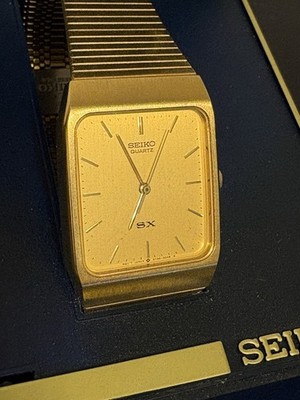 SEIKO SX 5Y95-5000 Gold Tank Square Men Quartz Watch from JAPAN