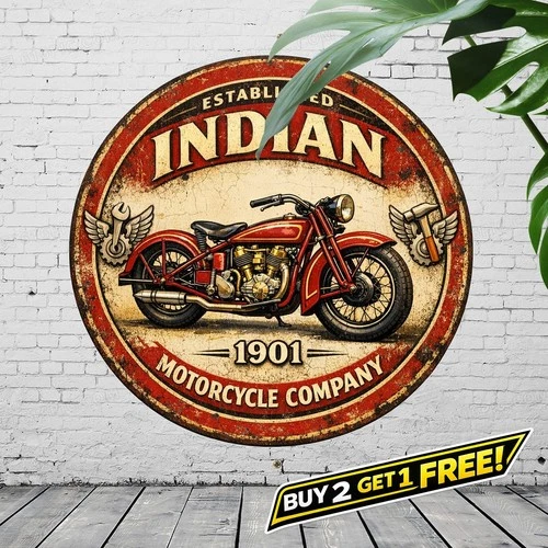 Retro 1901 Metal Wall Art Sign 8x8 Inch Tin Sign Vintage Home Room Decor