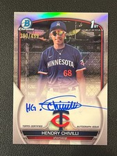 Hendry Chivilli 2023 Bowman Chrome 1st Auto Refractor /499 Twins