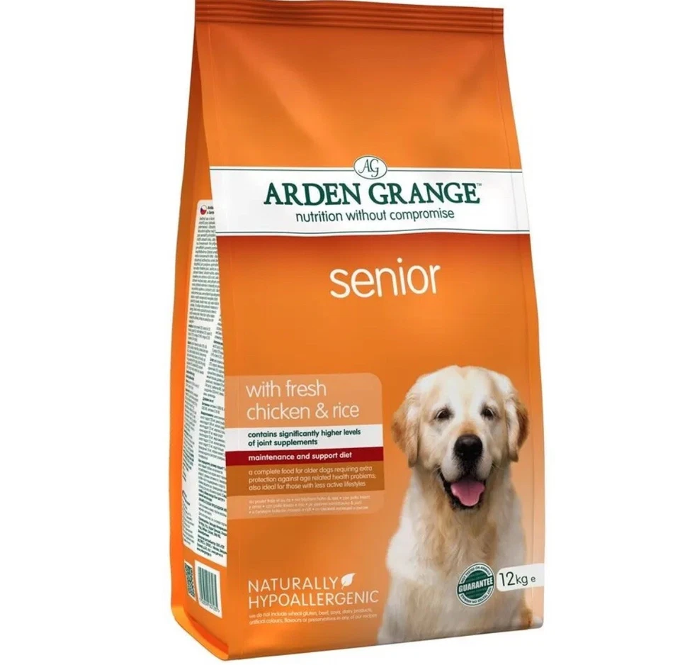Arden Grange Senior Fresh Chicken & Rice Dry Dog Food 12kg CHEAPEST ON EBAY