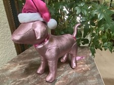 Victoria Secret "PINK" Iridescent Metallic Pink With Santa Hat