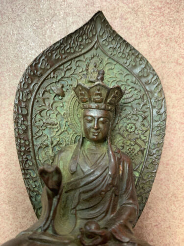 5,0 Zoll tibetische alte Bronze handgefertigte * Buddha * Statue - Bild 2 von 11