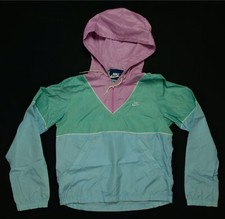 Rare VTG NIKE Spell Out Swoosh Color Block Pullover Windbreaker Jacket 80s 90s S