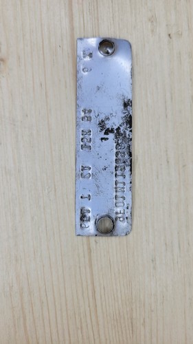 OEM 1969 Ford Mustang Warranty Body ID Number Plate Data Door Tag 65A Code - Bild 2 von 3