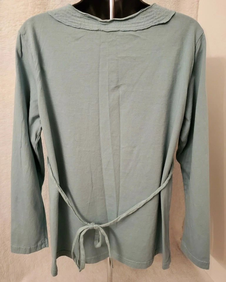 Camisa Top Blusa Planet Motherhood Mujer Talla XL X Grande 16/18 Azul Camafeo Foto 4 de 4