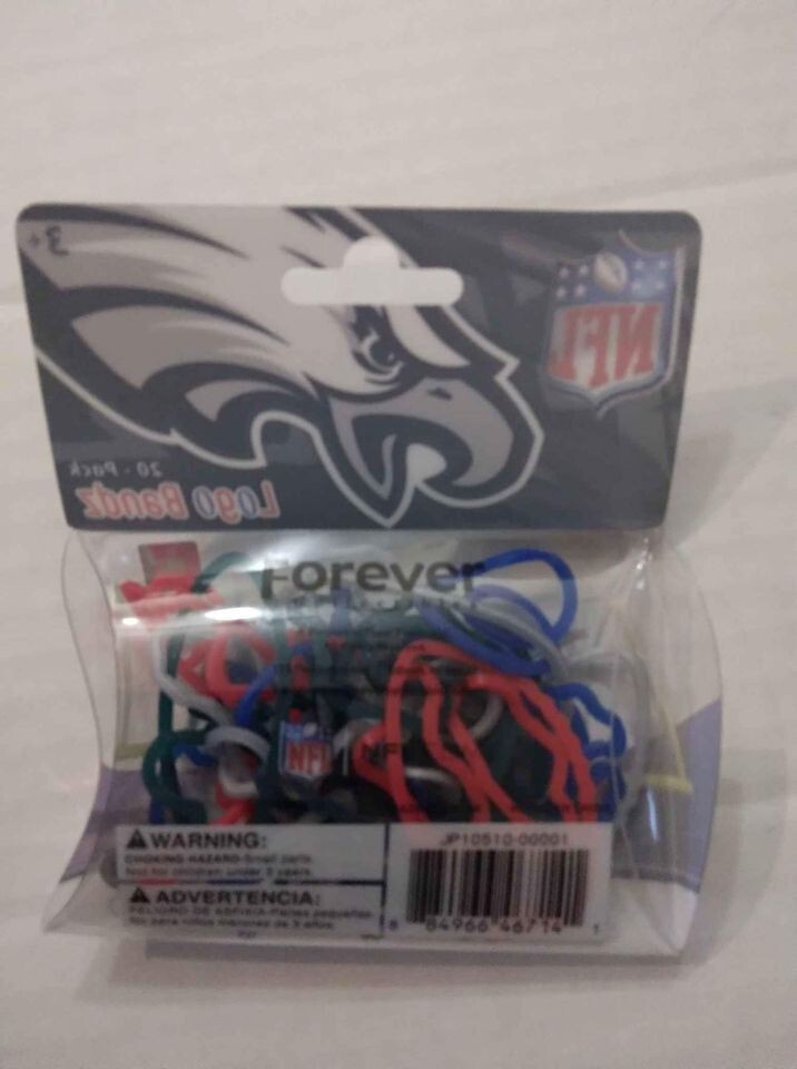 NEW NFL Philadelphia Eagles Logo Bandz Elastic Rubber Band Bracelets 20 pack eBay