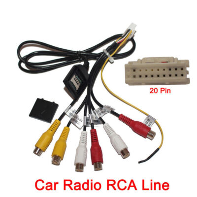 20 Pin Extended Interface RCA AUX Cable W/ SIM Slot For Android Head Unit Stereo
