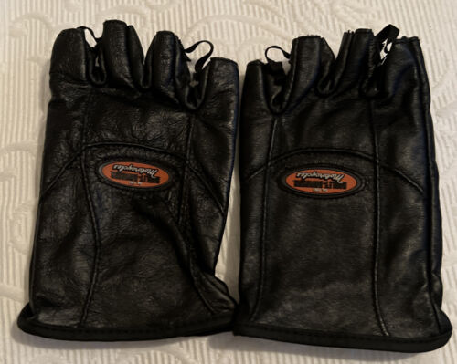 Women’s Harley Davidson‘s fingerless gloves black leather Medium - Picture 2 of 8