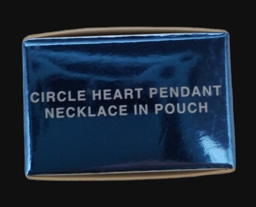 (Lot - 36) Silver Tone Circle Heart Pendant Necklace in Pouch School Gift - Picture 3 of 3