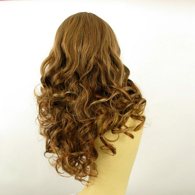 Perruque Femme Longue Angie - Châtain Clair Mèches Blond Doré Et Cuivré, Synthétique