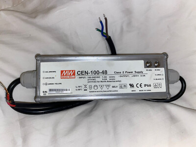 MEANWELL Indoor/ Outdoor Power Supply (IP66 Rated) 48V 2A  Adjustable Voltage