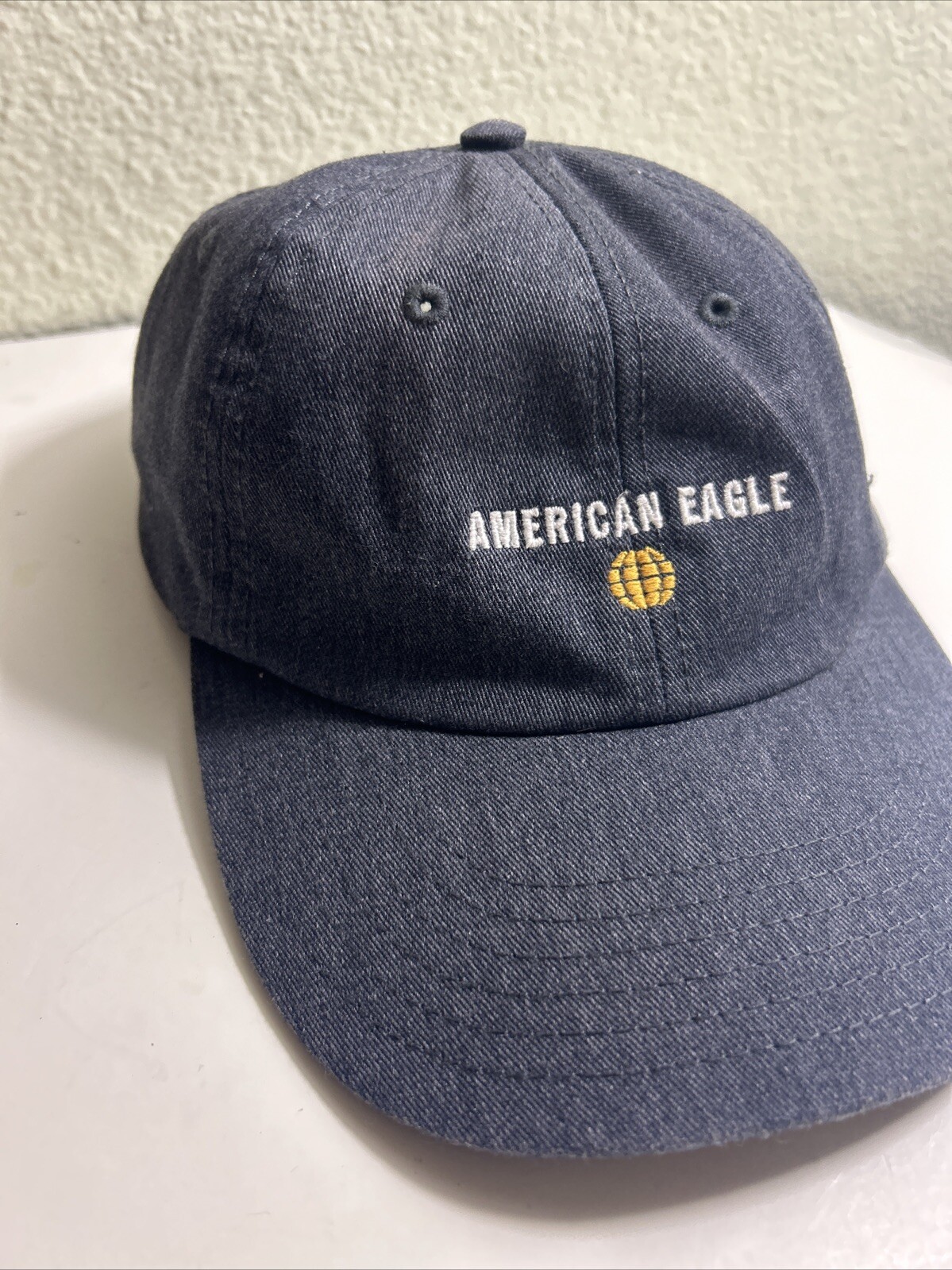 American Eagle Gray Strapback Baseball Hat Dad Ha… - image 2