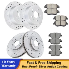 Front Rear Disc Rotors Brake Pads Brakes Fit 2011-2015 Hyundai Sonata Kia Optima