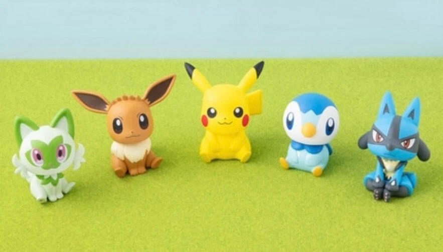 Pokemon Center Rukappu Figura Pikachu Eevee Lucario Piplup Nyaoha Juego de 5 Foto 3 de 4