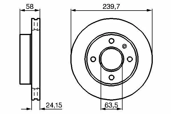 2x Brake Disc for FORD:ORION I,ORION ,ORION II,ESCORT IV,SIERRA II 